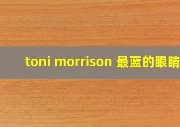 toni morrison 最蓝的眼睛